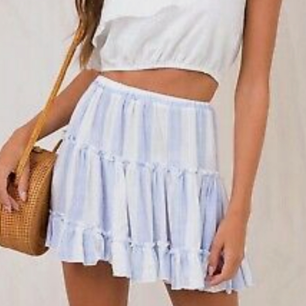 Princess Polly Salt Water striped mini skirt